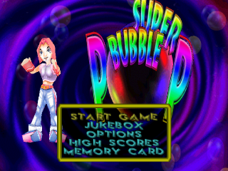 Super Bubble Pop title screen for Playstation